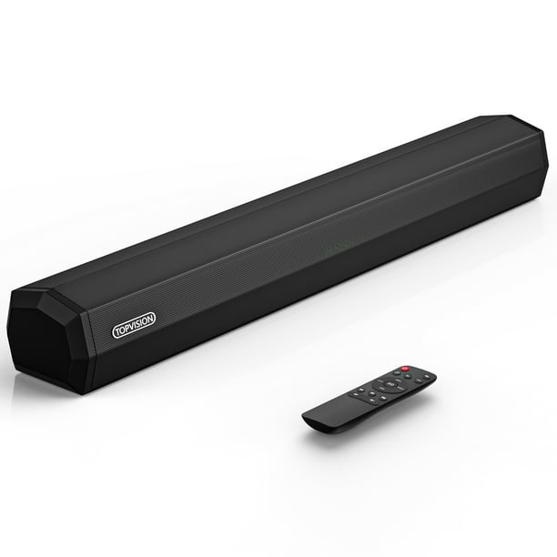 TOPVISION 120W Sound Bar for TV, 23 inch Wired & Wireless Bluetooth 3D