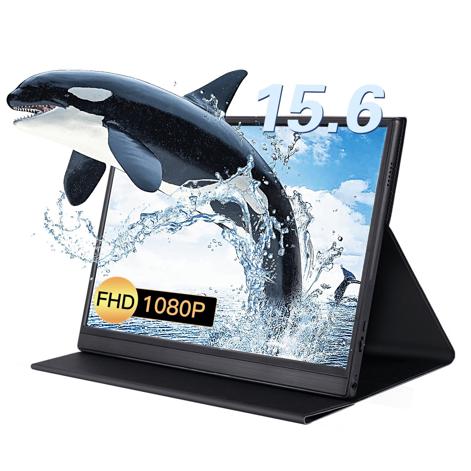 Portable Monitor Zero Frame, 15.6 Ultra Slim 1080P FHD 100% sRGB Display  IPS Monitor, Plug&Play Second External Monitor for Laptop PC Phone Mac Xbox