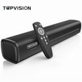 thumbnail interactive-video image 1 of TOPVISION 2.1 Ch Sound Bar for TV, Bluetooth 5.4 Sound Bar with Subwoofer with HDMI ARC/Optical/Aux/USB, 3D Surround Sound System for gifts, 1 of 9
