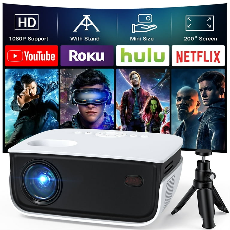 TOPVISION プロジェクター 6500LM1080P 4K対応 スマホ対応 TOPVISION 1080P Mini Projector,Keystone Correction,up to