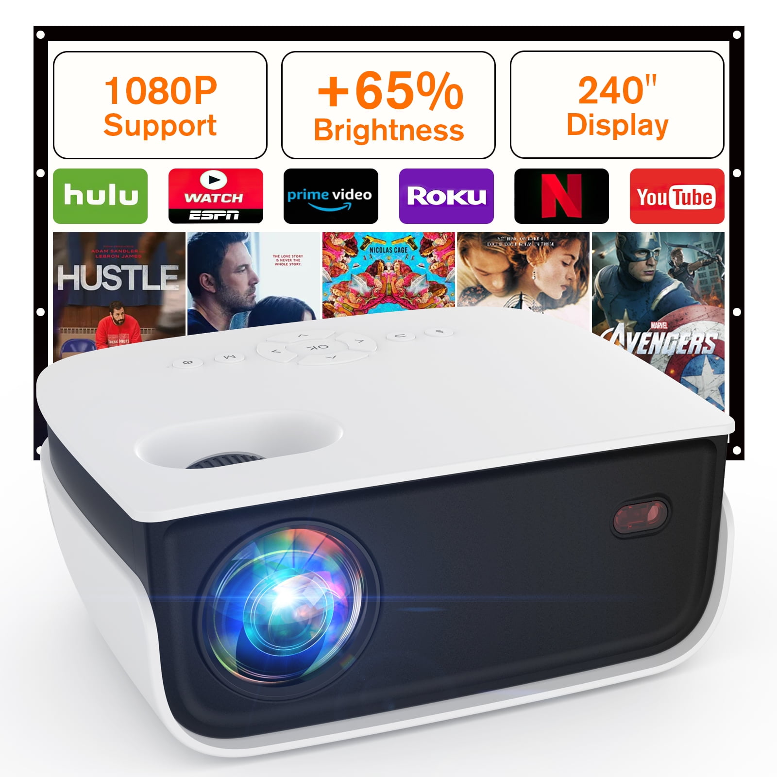 Xiaomi HD Mini Projector Native 1080P LED Android WiFi Projector Video Home  Cinema 3D Smart Movie