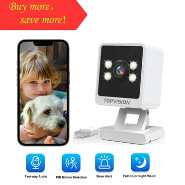 TOPVISION Q28 Smart Home Security Camera Outdoor with 2K Resolution, Box Surveillance Camera, White, 1