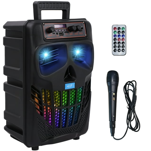 TOPVISION Singing Karaoke Machine, Portable Bluetooth Speaker for Adult with Microphone, RGB