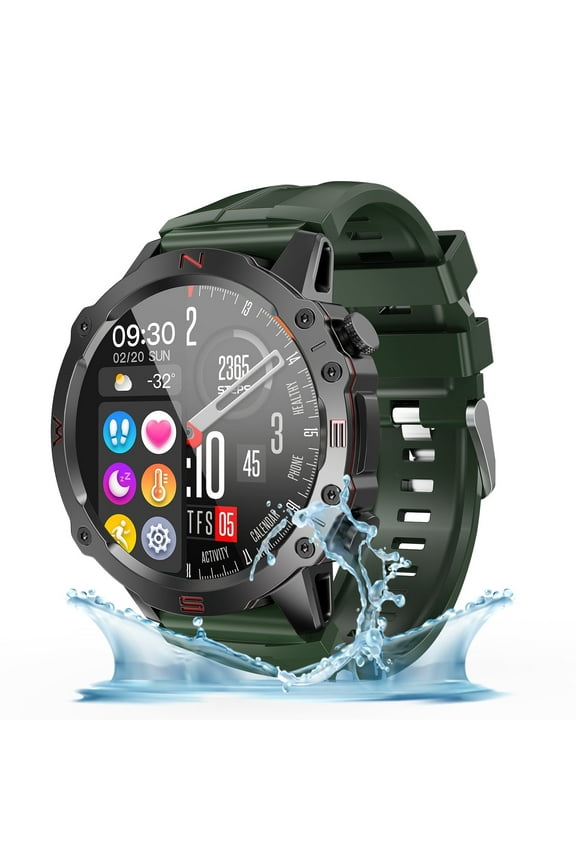 Smart Watch for Men Women, Fitness Tracker with 100+ Sport Modes for Android & iOS, Green