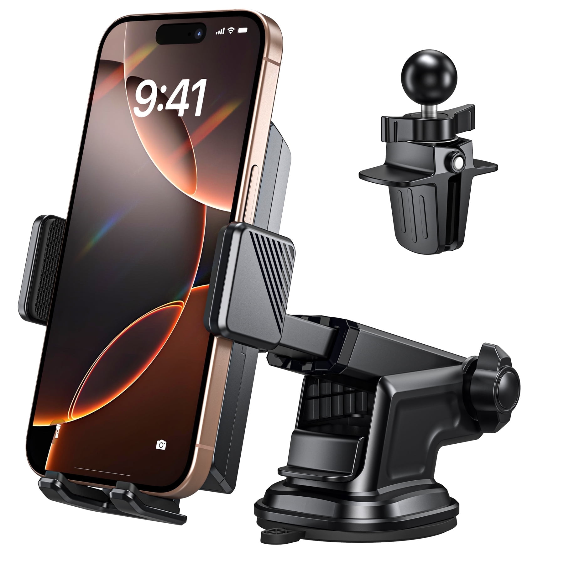Walmart promo code:  TOPVISION Universal Car Phone Holder, Car Mount with Suction Cup, Adjustable Phone Car Holder for Dashboard and Windshield