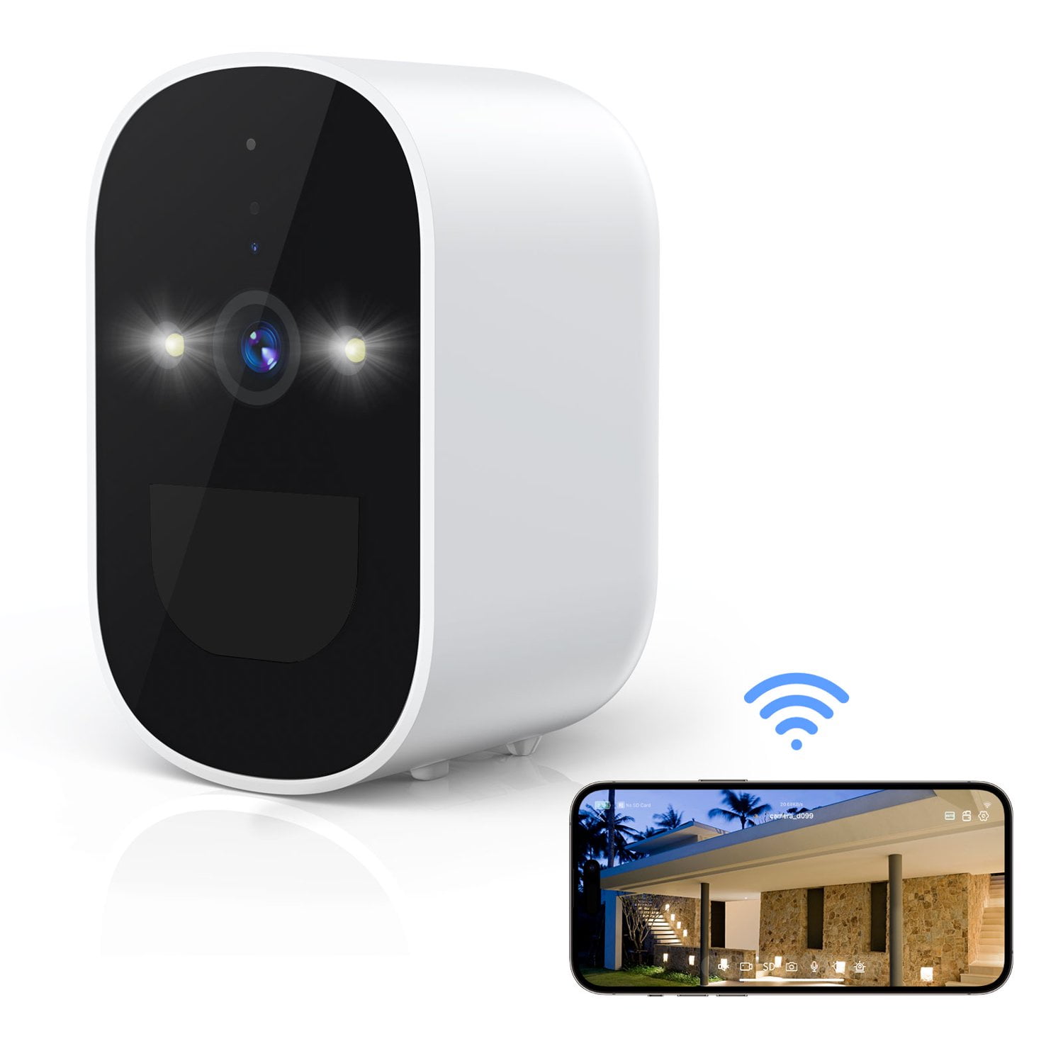 TOPVISION Wireless Security Cameras Outdoor with Spotlight, 4MP WiFi