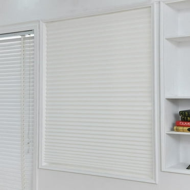 TOPWONER Cellular Shades Cordless Window Blinds Honeycomb Shades for Home and Windows Bedroom, Light Filtering, White