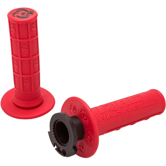 orc1 Racing 4 Stroke Defy MX Lock On Off Road Hand Grips - 1/2 Waffle Red / One Size