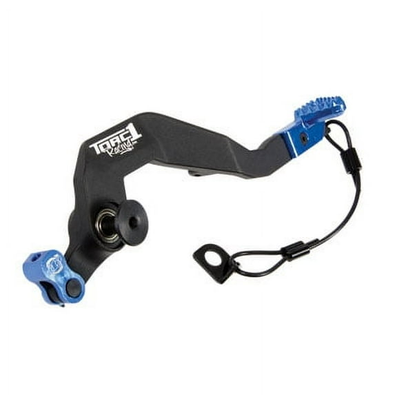 TORC1 Racing Motion MX Aluminum Rear Brake Pedal Black/Blue Tip for Husqvarna FE 450 2016