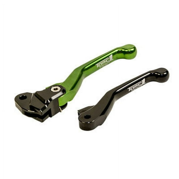 TORC1 Racing Vengeance V2 Flex Clutch Lever Black/Green For Kawasaki