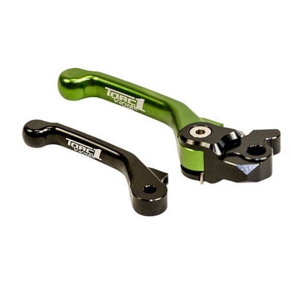 TORC1 Racing Vengeance V2 Flex Front Brake Lever Black/Green for Kawasaki KX65 2011-2018