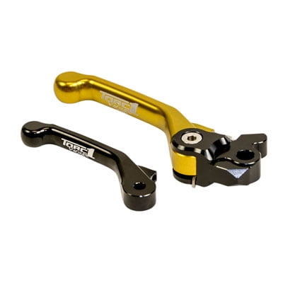 TORC1 Racing Vengeance V2 Flex Front Brake Lever Black/Yellow for Suzuki RM125 2001-2007