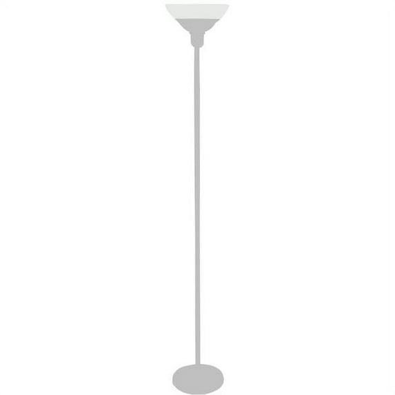 TORCHIERE ARCHITECTURAL NICKEL FINISH WITH 2 X 12W 2700K JA8 COMPLIANT E26 SOCKET LED LAMP