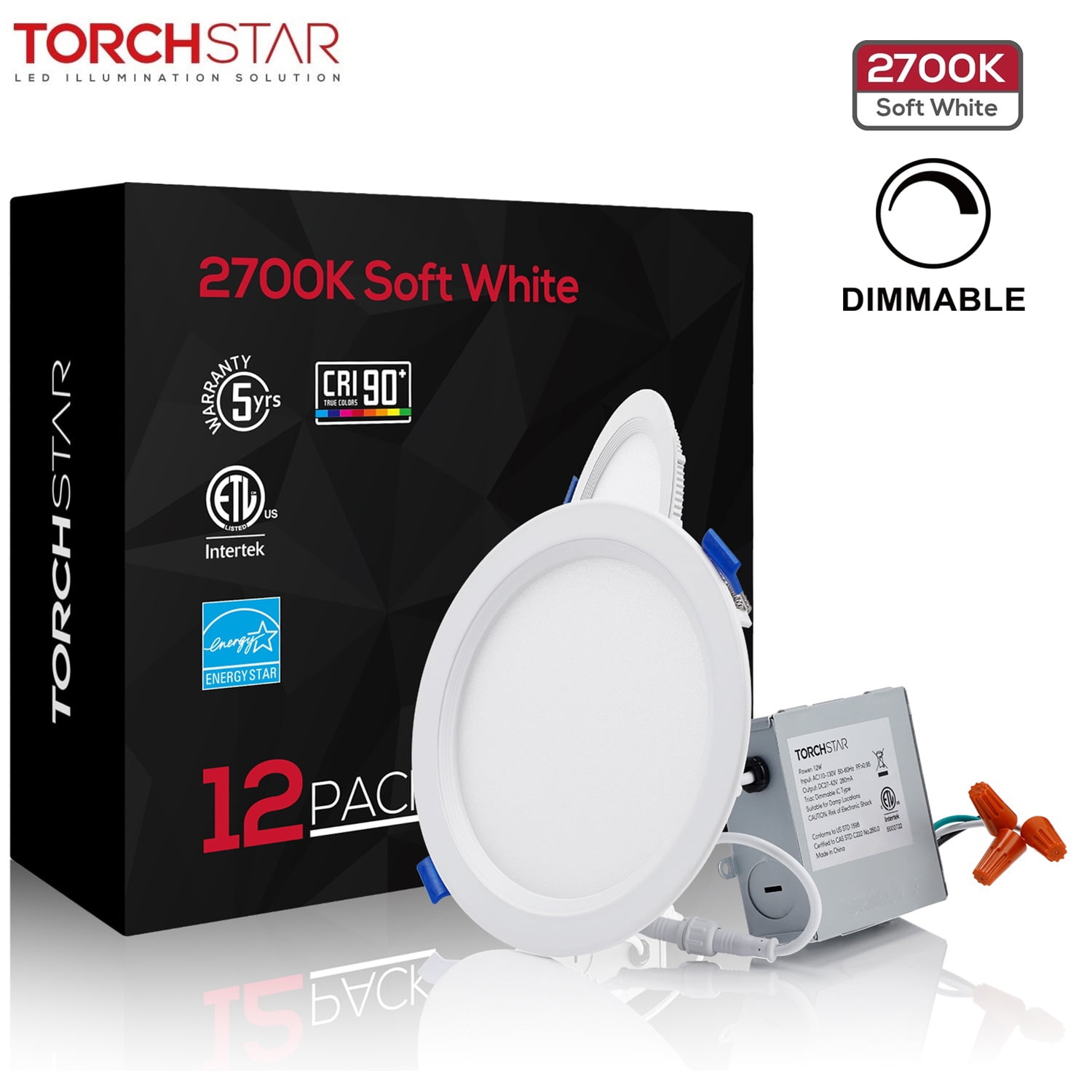 Torchstar led recessed light 6 pack deals
