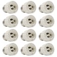 thumbnail image 1 of TORCHSTAR 12-Pack E26/E27 to GU10 Adapter, E26/27 Edison Screw to GU10 Bayonet Base Socket Adapter Converter, Fits LED/Halogen/CFL Light Bulbs, Heat-resistant, Anti-burning, No Fire Hazard, 1 of 7