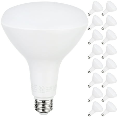TORCHSTAR 16-Pack BR40 LED Bulb, Dimmable, 17W (100W Eqv.), 4000K Cool White, 1400lm, E26 Base, Indoor Flood Light for Can Light Trim, UL Listed