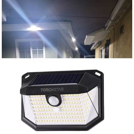 TORCHSTAR 178 LEDs Solar Sensor Motion Lights, Black