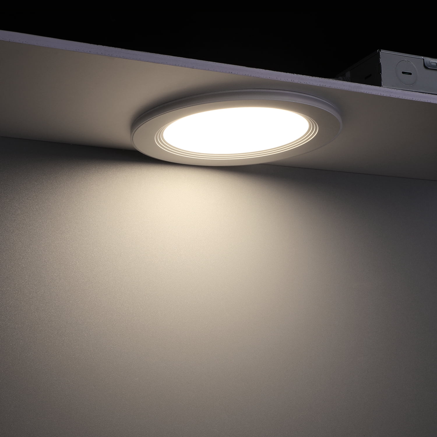 TORCHSTAR 24 Pack 6" 5CCT LED Recessed Light, Anti-Glare Baffle Trim Night Light, 2700K3000K3500K4000K5000K, High CRI90, 12W Dimmable Ultra-Thin Canless Wafer Downlight, ETL