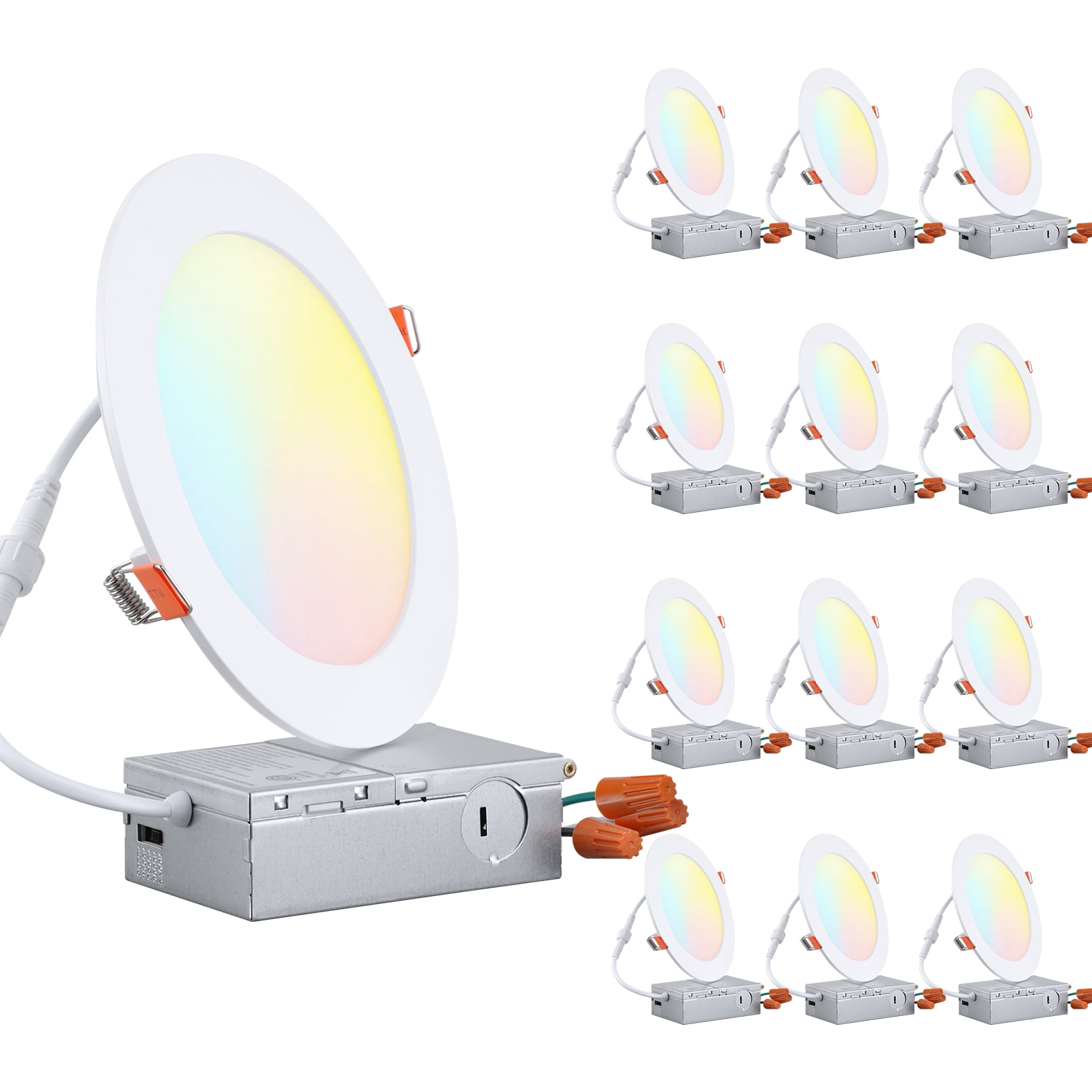 Torchstar Free Shipping! TorchStar 24 Pack 6 Inch LED Recessed Lights, 5CCT ...