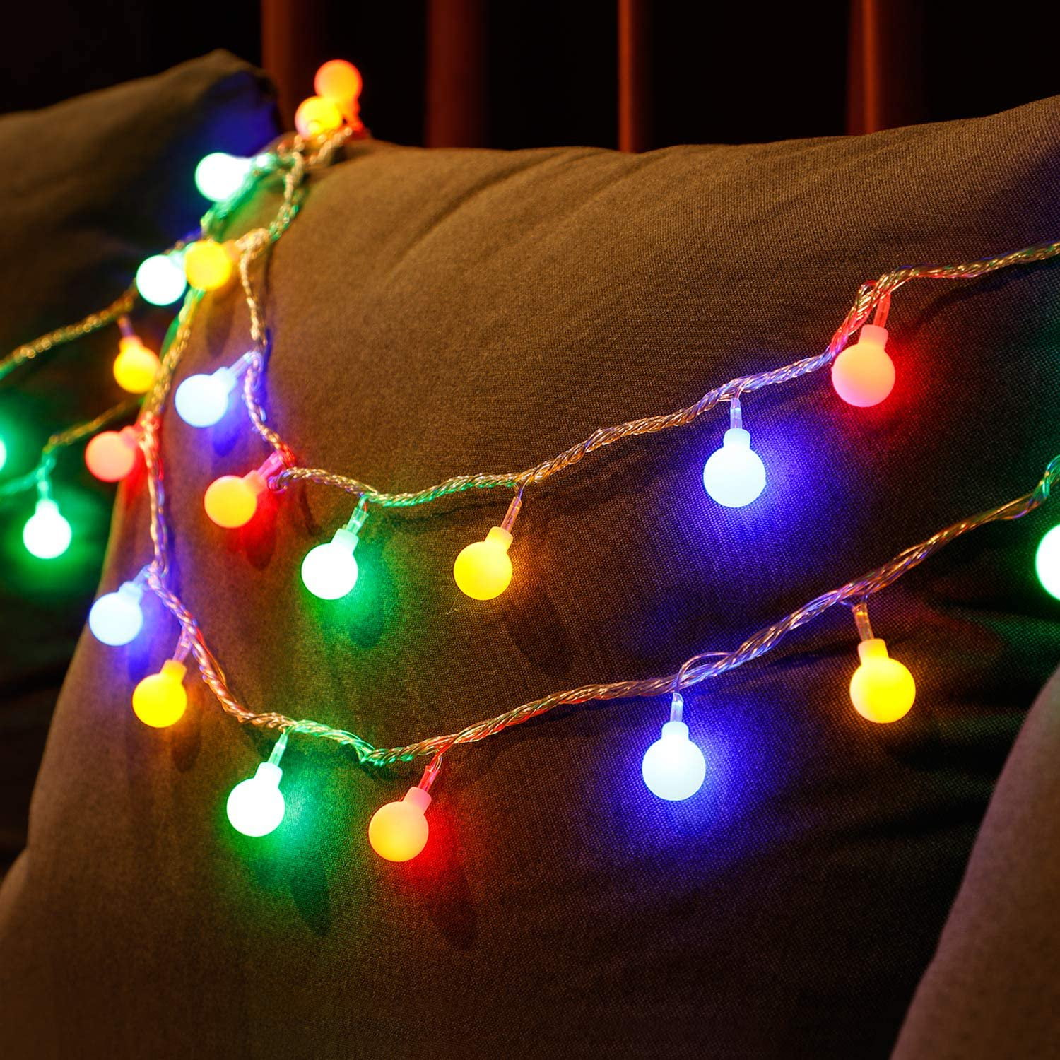 Torchstar led globe string lights waterproof outdoor 2024 string lights extendable christmas lights for party
