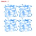 thumbnail image 1 of TORCHSTAR 33ft 100LEDs LED Rope Lights, Battery Powered, Remote Control, Weatherproof , decoration String Light for Christmas Party Indoor Outdoor Decor, Blue, Pack of 4, 1 of 7