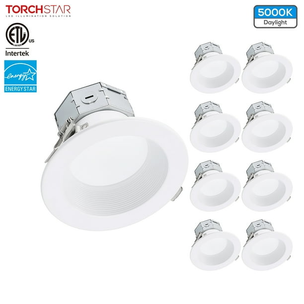 TORCHSTAR 4 Inch Integrated LED Recessed Lighting for Bedroom, Basement