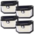 thumbnail image 1 of TORCHSTAR 4 Pack 178 LEDs Solar Motion Sensor Lights, Wireless Outdoor Wall Lighting, Black, 1 of 8