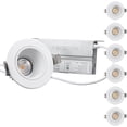 thumbnail image 1 of TORCHSTAR 6Pack 2 Inch LED Recessed Lighting with Junction Box, 600lm CRI90+ Dimmable Anti-Glare LED Downlight, IC Rated, ETL, Energy Star, JA8 & T24 Listed, Baffle Trim, 3000K Warm White, 1 of 8