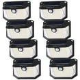 thumbnail image 1 of TORCHSTAR 8 Pack 178 LEDs Solar Motion Sensor Lights, Wireless Outdoor Wall Lighting, Black, 1 of 8