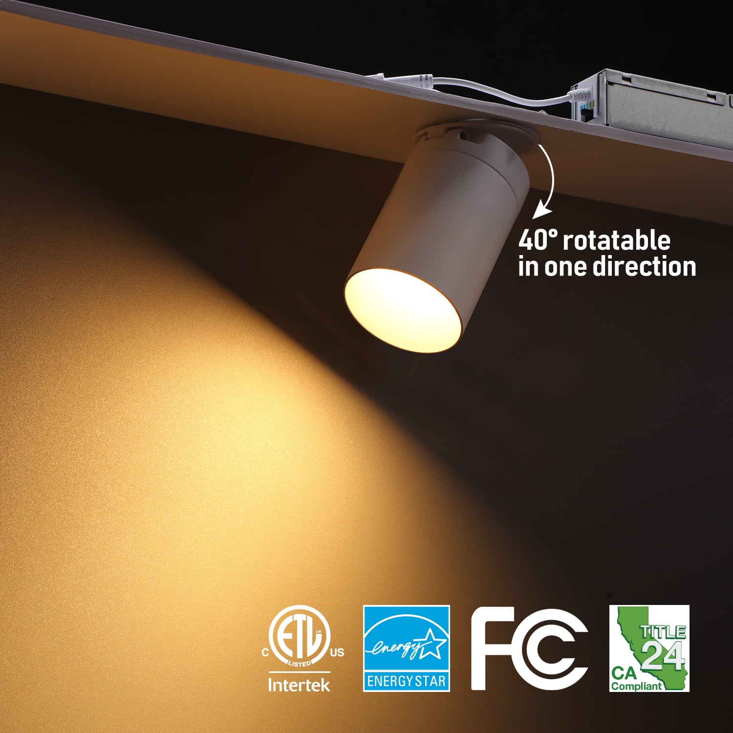 TORCHSTAR 8Pack 2" LED Recessed Light with JBox, 6W Dimmable 5CCT