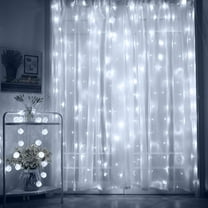 320 LED 9.8FT × 9.8FT Window Curtain String Light, 8 Modes, Wedding String Lights Decorations for Christmas Party Home Bedroom, Daylight