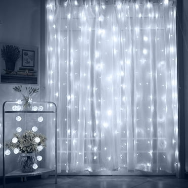 320 LED 9.8FT × 9.8FT Window Curtain String Light, 8 Modes, Wedding String Lights Decorations for Christmas Party Home Bedroom, Daylight