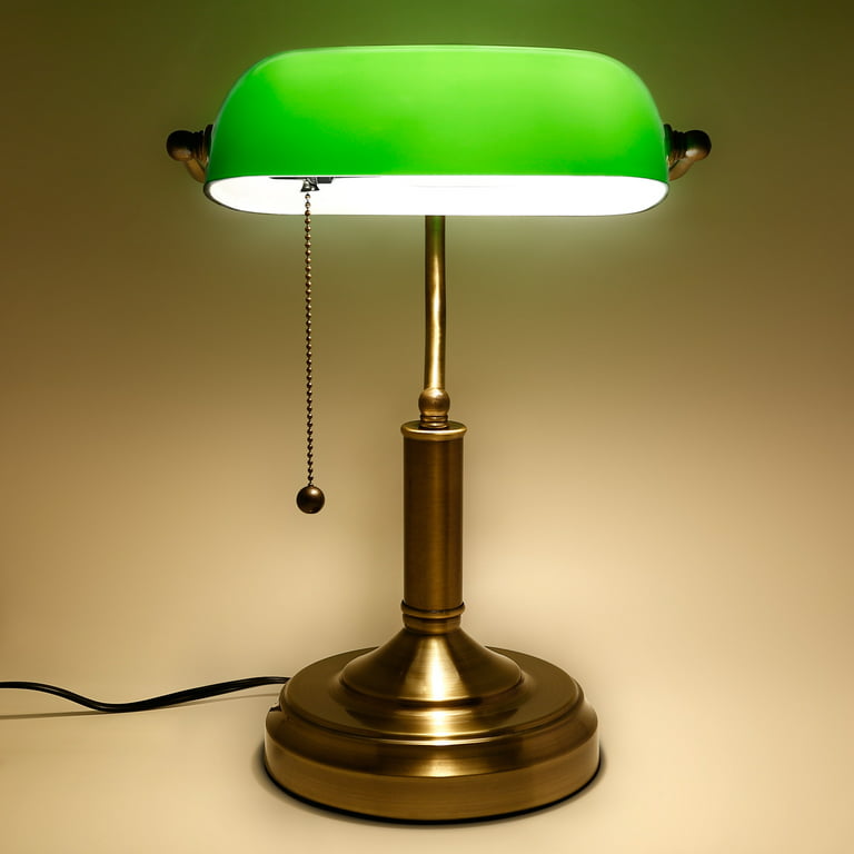 EraEclat Emerald Banker's Lamp - E26 Base – TORCHSTAR