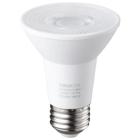 TorchStar LED PAR20 6.5W (50W Equivalent) 5000K Daylight Spotlight Light Bulbs, Dimmable price history and forecast - TorchStar 24402