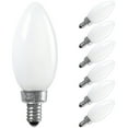 thumbnail image 1 of TORCHSTAR Dimmable E12 LED Candelabra Bulb, UL Listed, 60W Equivalent Chandelier Light Bulbs, 550LM, LED Filament Candle Bulb C11, Frosted Glass Ceiling Fan Light Bulbs, 4000K Cool White, Pack of 6, 1 of 7