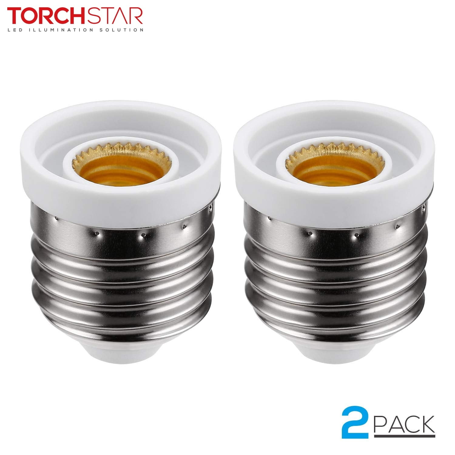 TORCHSTAR E26/E27 to E12 Socket Adapter, HeatResistant E26/E27 Medium