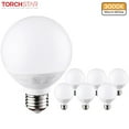thumbnail image 1 of 6 Pack Vanity Globe Light Bulbs G25 LED for Bathroom Mirror Decorative, 40W Dimmable, E26 Round Frosted Decorative Bulb, Warm White, 1 of 8