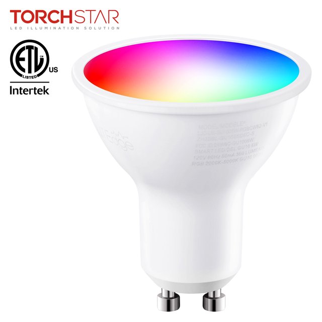 TORCHSTAR GU10 Smart Spot Light Bulbs, Work with WiFi Alexa Echo Google