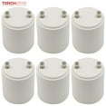 thumbnail image 1 of TORCHSTAR GU24 to E26/E27 Adapter, Fits Halogen/LED/CFL Light Bulbs, Heat-resistant, Anti-burning, No Fire Hazard, Pack of 6, 1 of 9