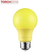 TORCHSTAR LED A19 Yellow Bulbs, 8W (40W Equivalent) Light Bulb, E26/E27 Base, Outdoor Bug Free Lights for Porch, Patio, Backyard, Entry Way