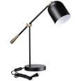 thumbnail image 1 of Aesthetic Metal Desk Lamp, E26 Base, Adjustable Swing Arm, Max 60W, On/Off Switch, for Living Room, Bedroom, Nightstand, and Home Office, 1 of 7
