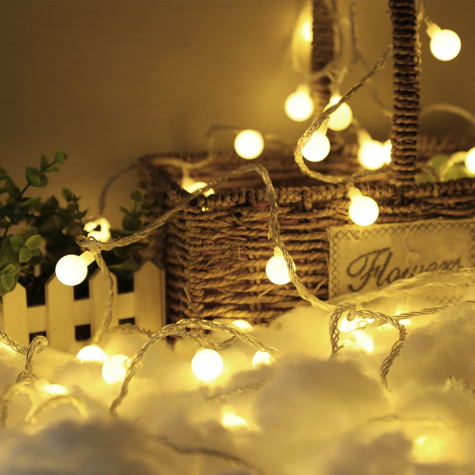 Torchstar led globe string lights waterproof outdoor string lights extendable christmas lights for party deals