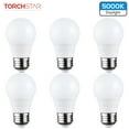 thumbnail image 1 of TORCHSTAR LED Refrigerator Light Bulb, 40W Equivalent, A15 Appliance Fridge Bulbs, 5.5W, 5000K Daylight, E26 Medium Base Freezer Bulb, Pack of 6, 1 of 7