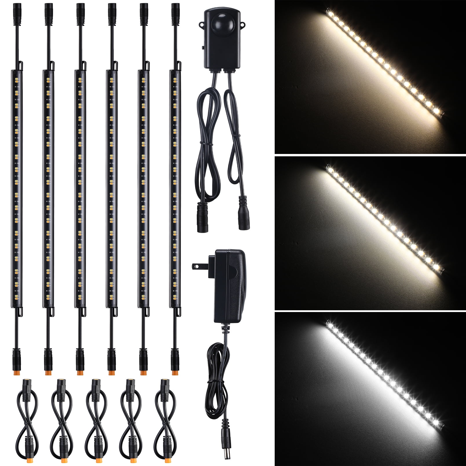 TORCHSTAR LED Safe Lighting Kit 3CCT, (6) 12" Linkable Light Bars