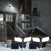 TORCHSTAR LED Solar Security Lights, Adjustable Heads, 120LEDs Motion Sensor Lighting for Garage, Porch, Yard, Warehouse, Pack of 2