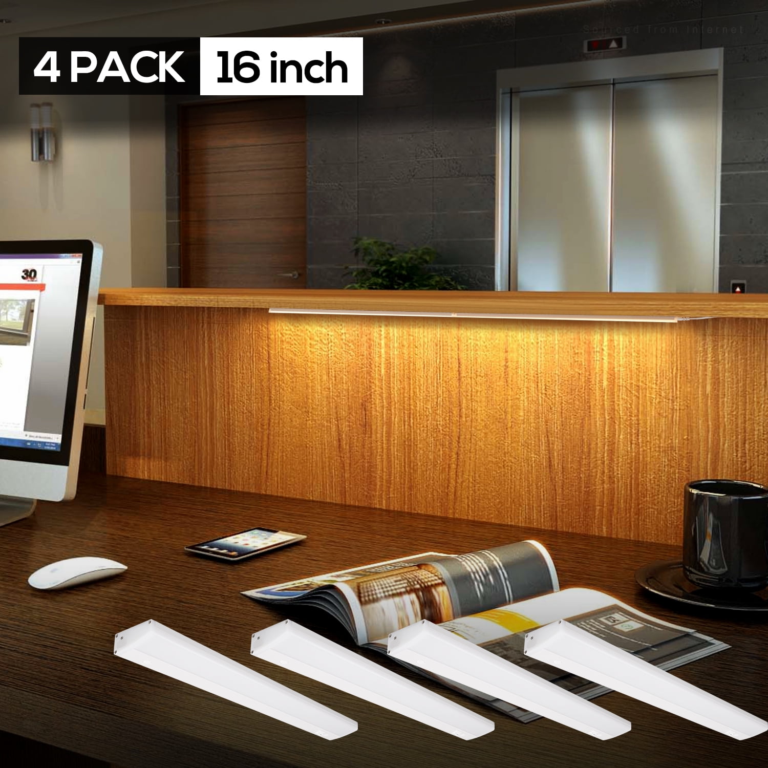 TORCHSTAR LED Under Task Lighting, 8W, 16 Inch, 3000K Warm White, ETL Listed, Linkable