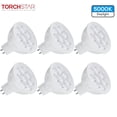 thumbnail image 1 of TORCHSTAR MR16 LED Light Bulb for Recessed Light, Track Lighting, 50W Halogen Equivalent, GU5.3 Bi-Pin Base, 5000K Daylight, UL listed & 3-years Warranty, Pack of 6, 1 of 7
