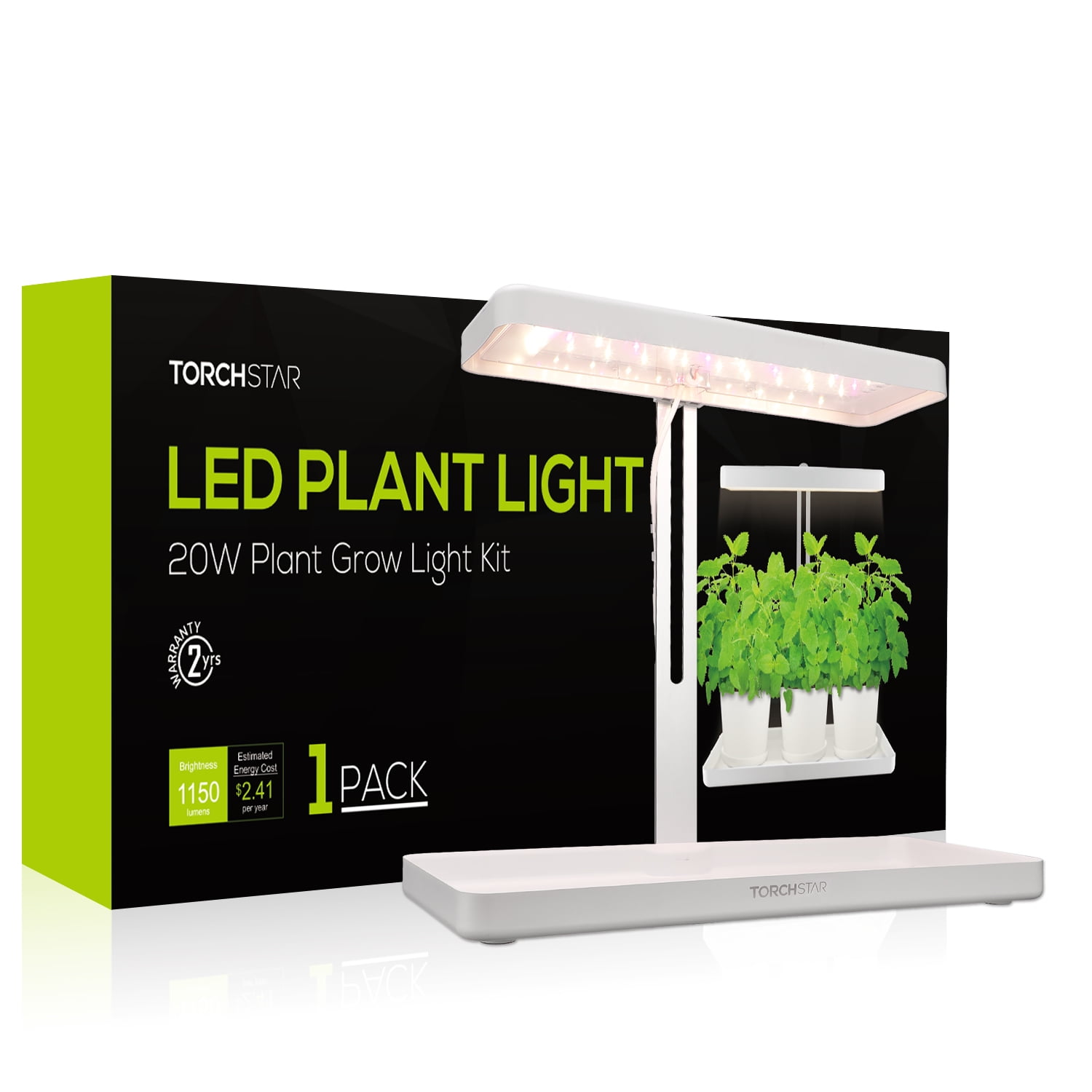 TORCHSTAR Plant Grow LED Light Kit, Indoor Herb Garden with Timer Function, 24V Low Voltage, Indoor Harvest Elite for Gourmet or Plant Enthusiasts, Rosemary, Lavender, Pots & Plants Not Included