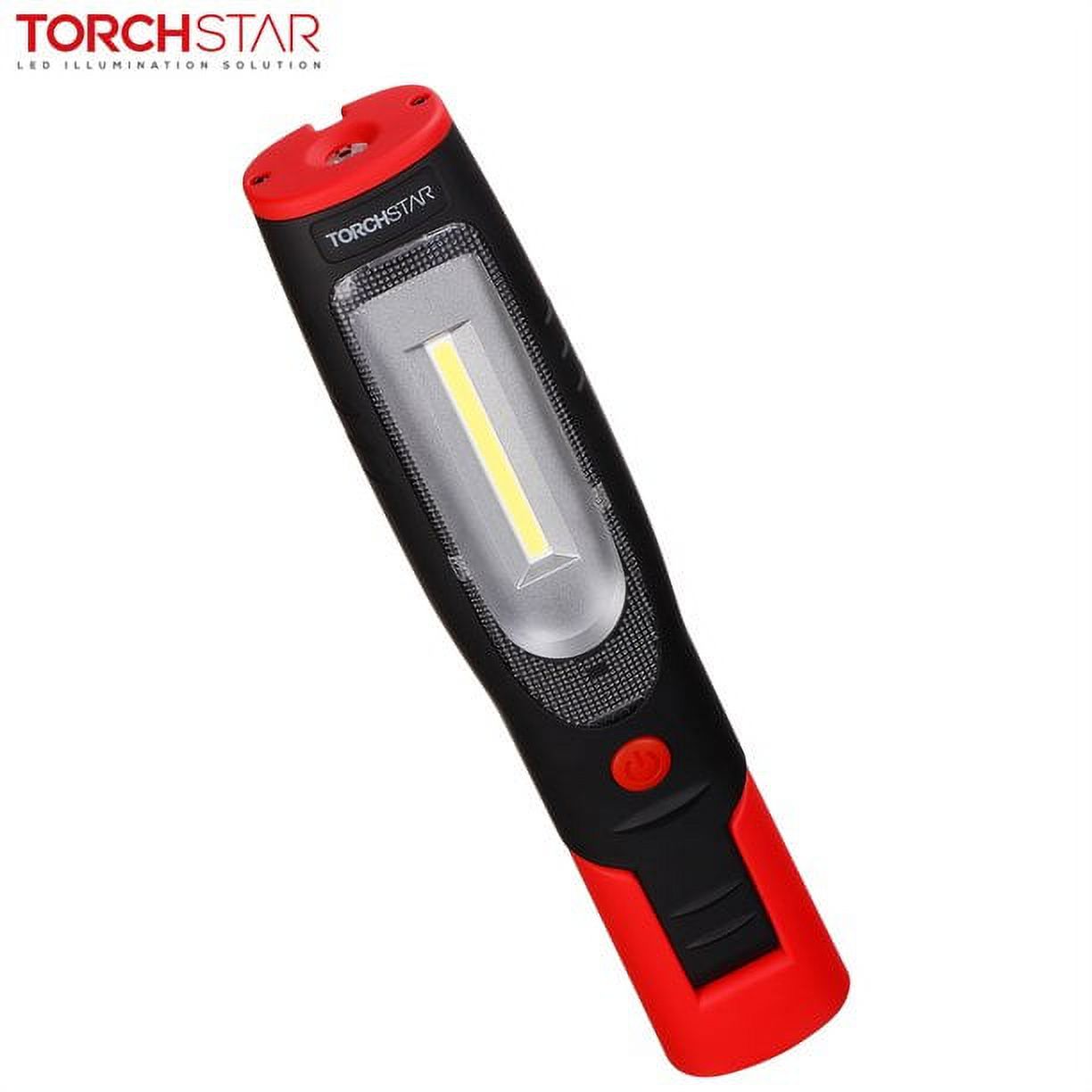 TORCHSTAR Rechargeable LED Work Light, UL-listed Power Supply, USB Charging Port, Dual Magnetic Bases & 360° Rotate Hanging Hooks, Handheld Flashlight, for Camping, Car Repairing, Emergency Lighting - image 1 of 9