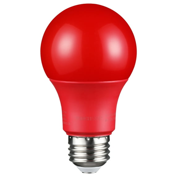 TORCHSTAR Red LED A19 Colored Light Bulb, 8W, Medium E26 Base